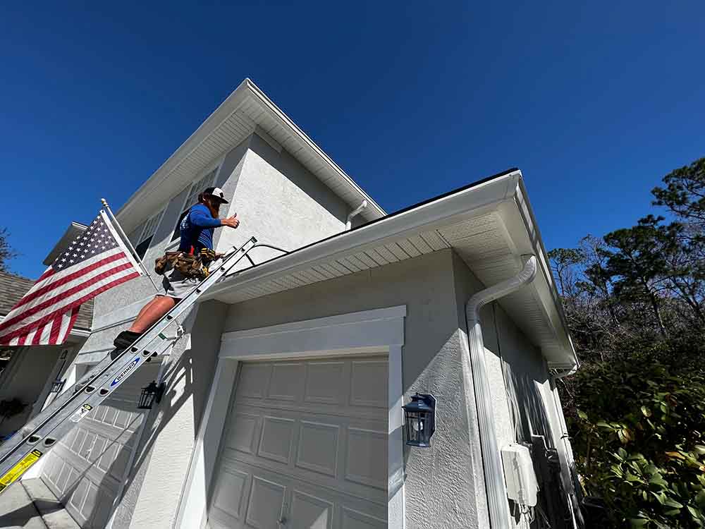 Replace Gutters and Downspouts