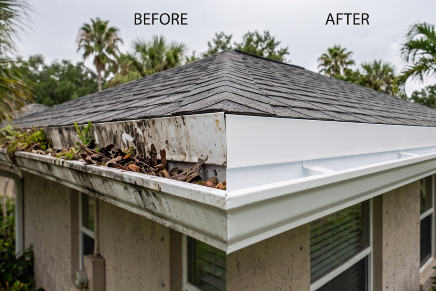 Before/After 5 Signs Your Tampa Gutters Need Repair Before the Rainy Season