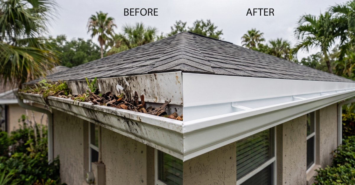 Before/After 5 Signs Your Tampa Gutters Need Repair Before the Rainy Season